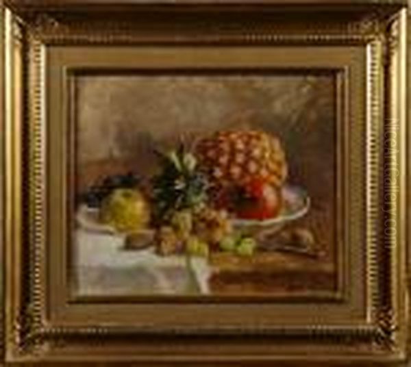 Fruktstilleben Oil Painting by Esther Kjerner