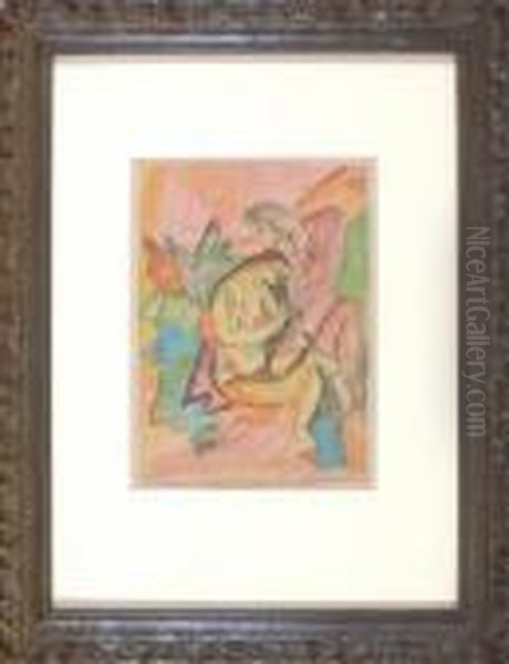 Liebespaar In Landschaft Oil Painting by Cesar Klein