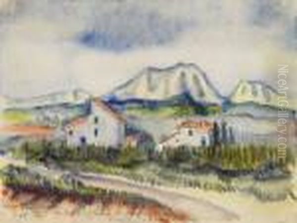 Crau-landschaft Oil Painting by Paul Kleinschmidt