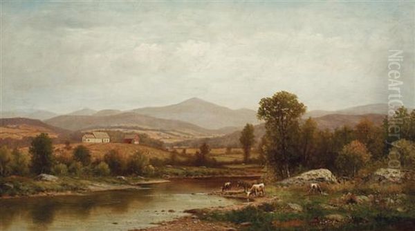 Landscape, Early Autumn Oil Painting by Charles Wilson Knapp