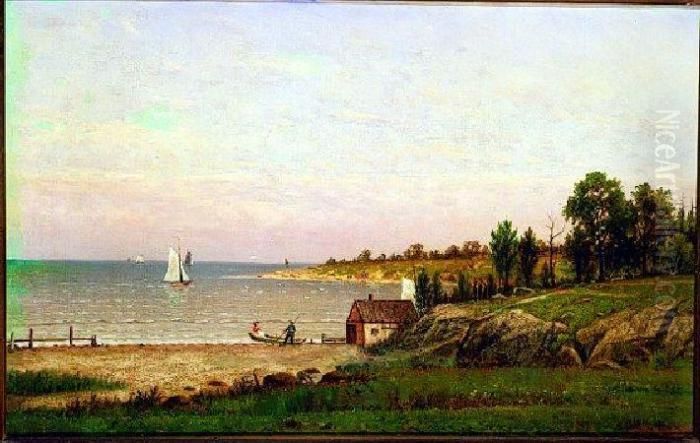 On The Wissahickon Oil Painting by Charles Wilson Knapp