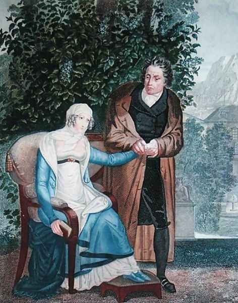 The embarrassed doctor or Doctor with a pregnant young girl, early 19th century Oil Painting by Sebastien Coeure