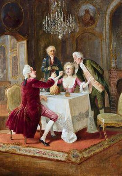 Die Begehrte Oil Painting by August Knoop