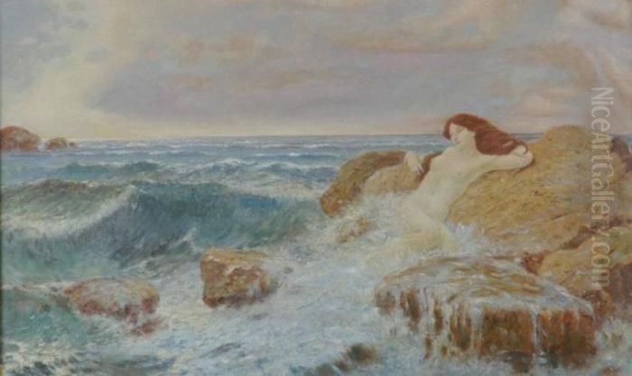 Sea Nymph Oil Painting by Benes Knupfer