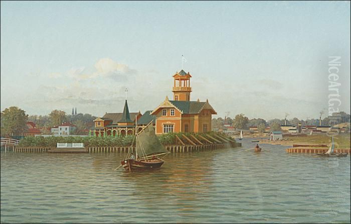 City Oil Painting by Johan Knutson