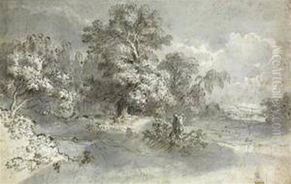 Lisiere De Foret Oil Painting by Franz Innocenz Kobell