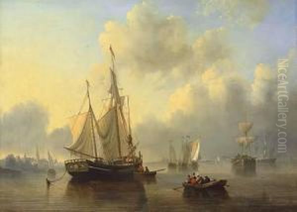 Ohne Titel Oil Painting by Johannes Hermanus Koekkoek Snr