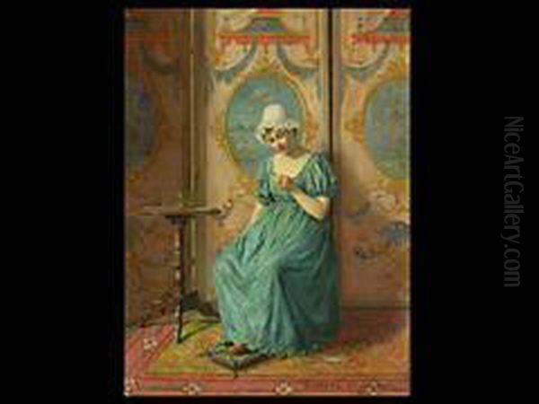 Der Schone Ring Oil Painting by Ludwig Kohrl