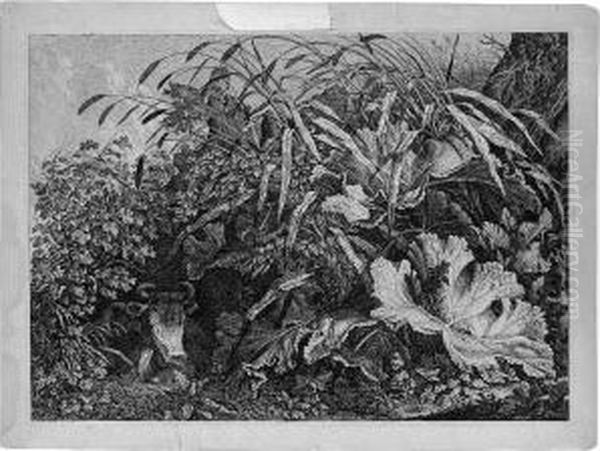 Die Kuh Im Schilfe Oil Painting by Carl Wilhelm Kolbe