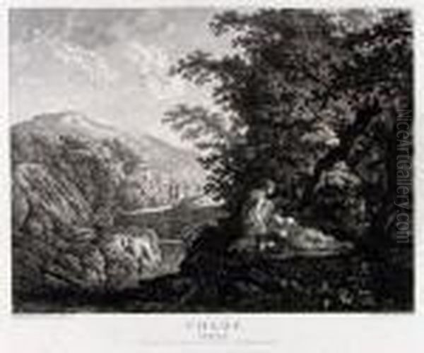 Damon Et Phillis Oil Painting by Carl Wilhelm Kolbe