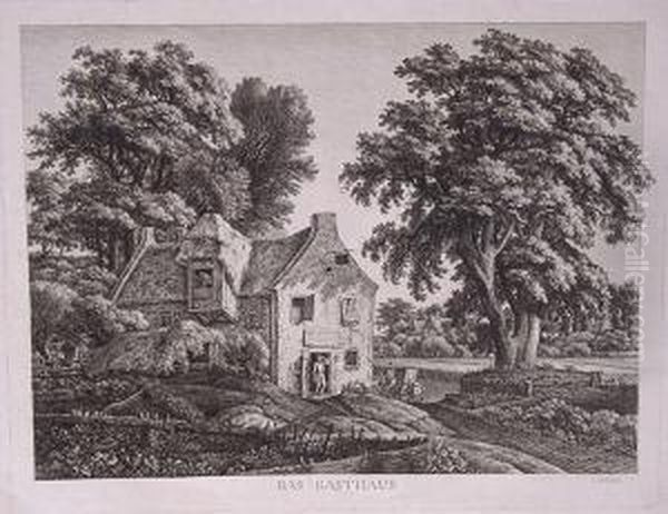 Das Gasthaus Oil Painting by Carl Wilhelm Kolbe