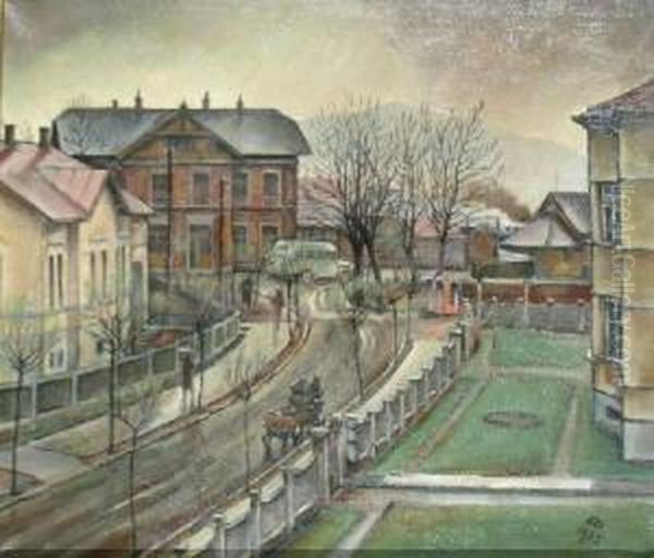 City View Oil Painting by Sergej Michaijlovic Kolesnikov