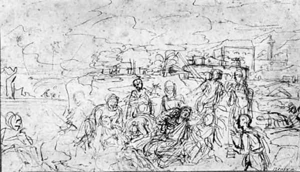 The Death of Cleopatra Oil Painting by Michel des Gobelins Corneille