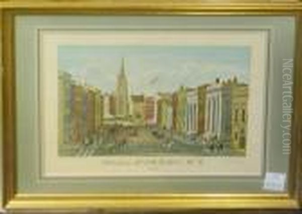 Wall Street, N.y. Oil Painting by Kollner, Augustus