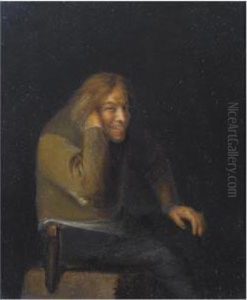 The Laughing Peasant Oil Painting by Philips Koninck