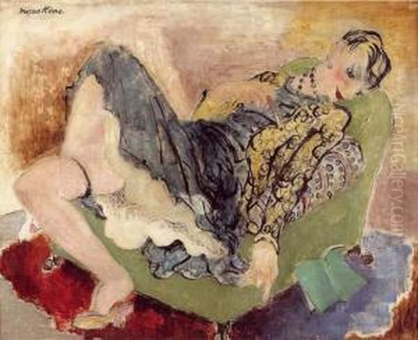 Kiki De Montparnasse, Circa 1925 Oil Painting by Micao Kono