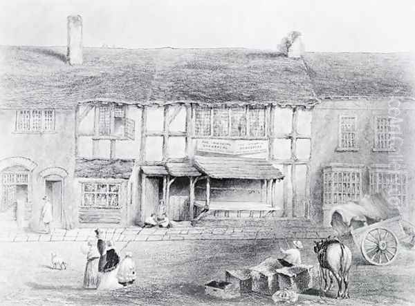 Shakespeare's Birthplace Oil Painting by J.T. Clark