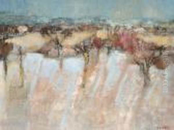 Fruit And Flowers Oil Painting by Harold Kopel