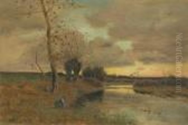 Duck Hunting Oil Painting by Frederick William Kost