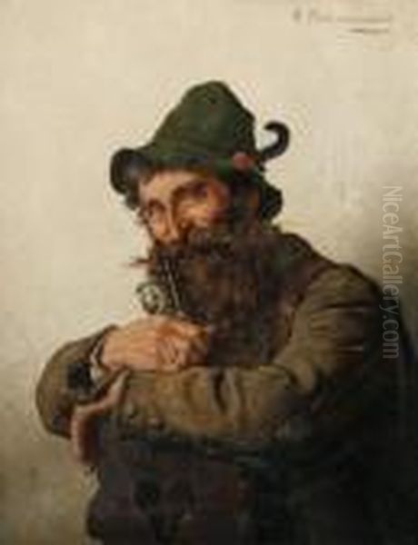 A Bavarian Gentleman, And A Companion Oil Painting by G.Hugo Kotschenreiter