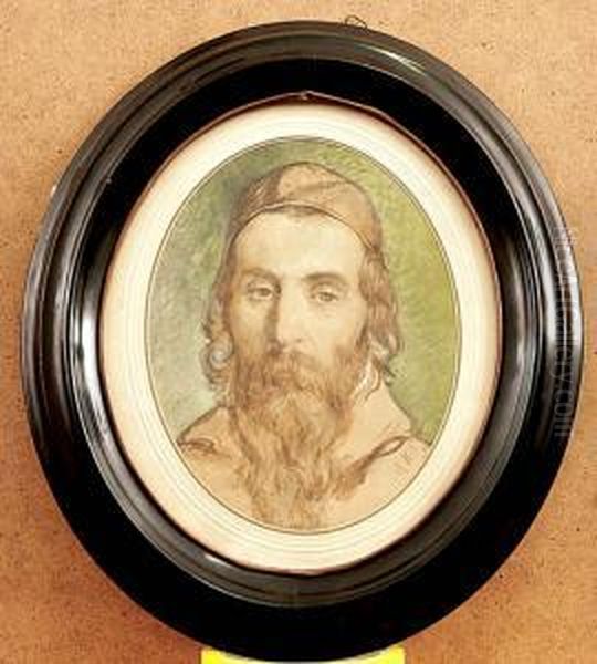 Glowa Zyda Oil Painting by Aleksander Kotsis