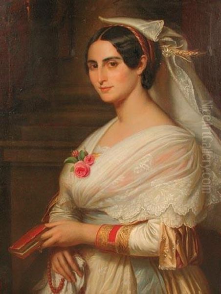 Ciociara In Abito
Nuziale Oil Painting by Mihaly Kovacs