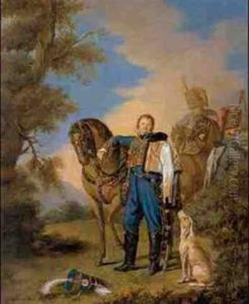 Portrait Of A General, Said To Be Baron Menziau Oil Painting by Barbara Krafft-Steiner