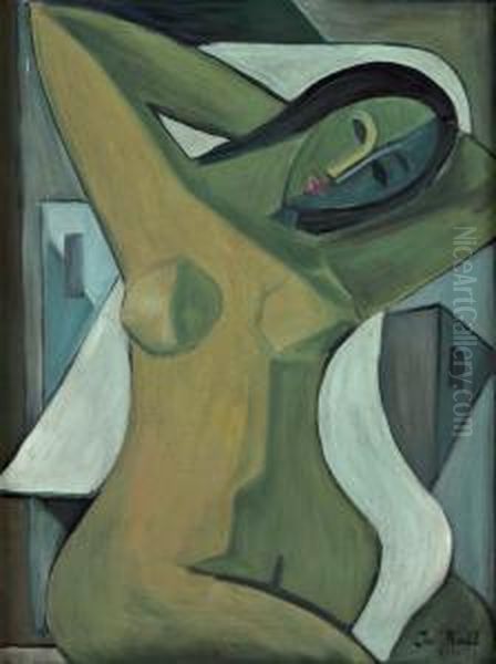 Nu De Femme Oil Painting by Jaroslav Kral