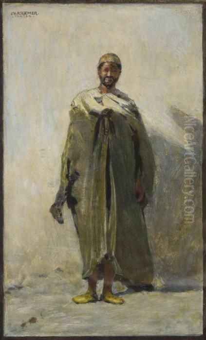 Marokkaner. Oil Painting by Johann Viktor Kramer