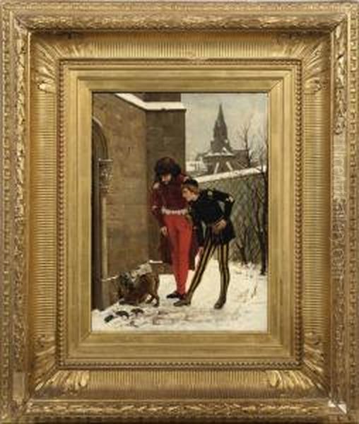 Gotische Rattenfanger Oil Painting by Charles Louis Kratke