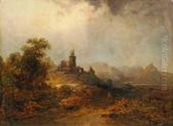 Berglandschaft Mit
Burg Oil Painting by Franz Emil Krause