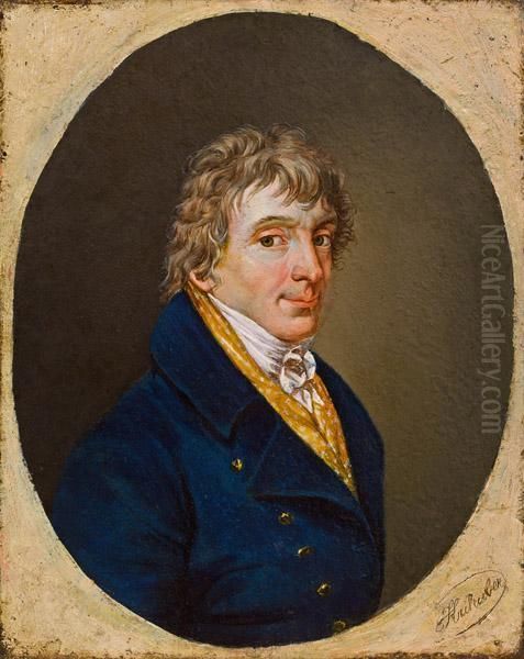 Herrenportrat Oil Painting by Josef Nikolaus Kriehuber