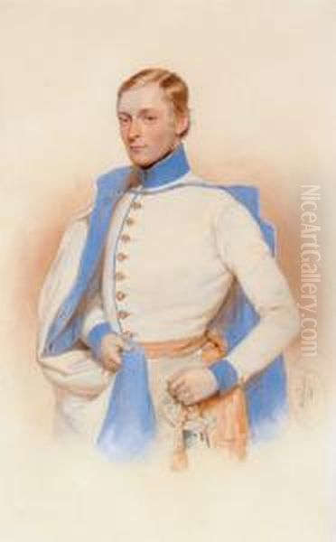 Ritratto Del Conte Georg Franz Graf Kesselstadt Oil Painting by Josef Nikolaus Kriehuber