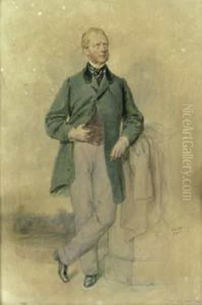 Franz Graf Wratislaw Oil Painting by Josef Nikolaus Kriehuber