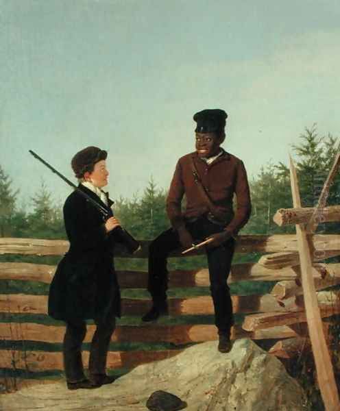 Which Way Shall We Go, 1850 Oil Painting by Ina Clogstoun