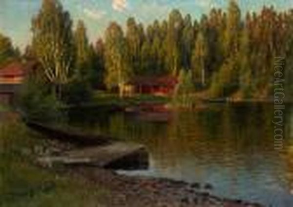 Santa Cecilia Oil Painting by Julius Johann Ferdinand Kronberg