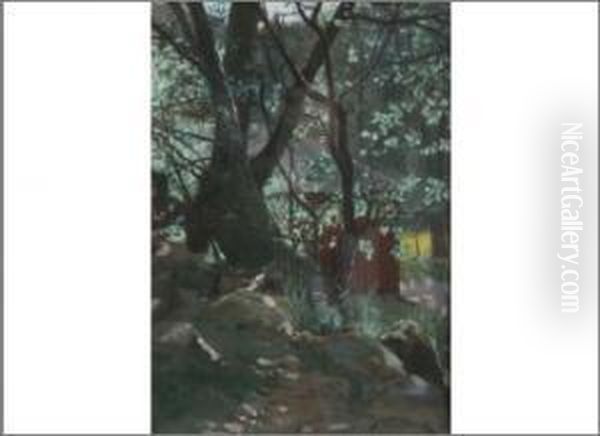 Untitled Oil Painting by Julius Johann Ferdinand Kronberg