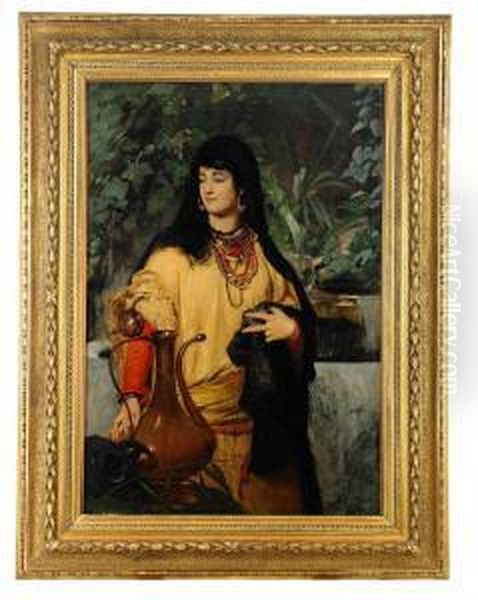 Osterlandska Vid Brunnen Oil Painting by Julius Johann Ferdinand Kronberg