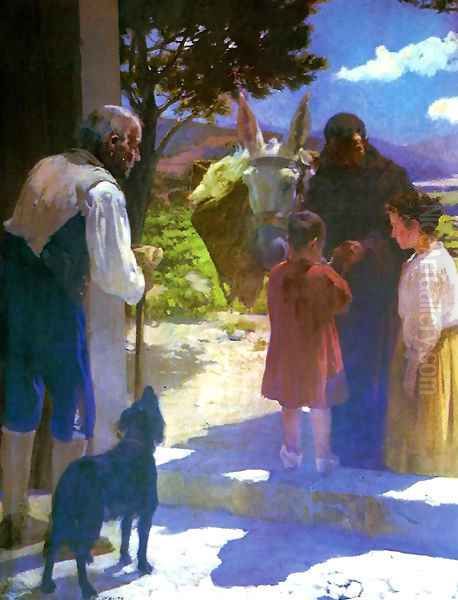 Escena en la Iglesia Oil Painting by Fernando (cabrera) Canto