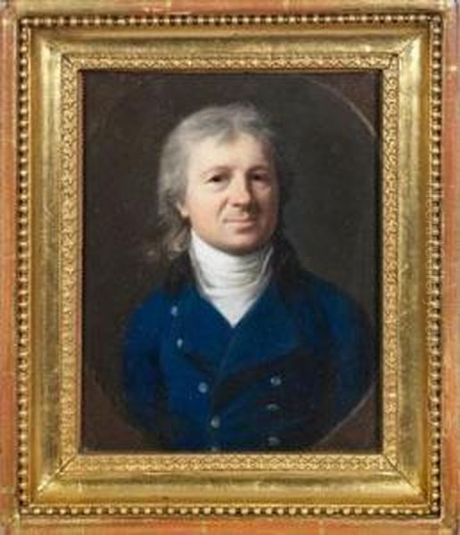 Brustportrait Des Komponisten Anton Felix Beczwarzowsky Oil Painting by Franz Krutger