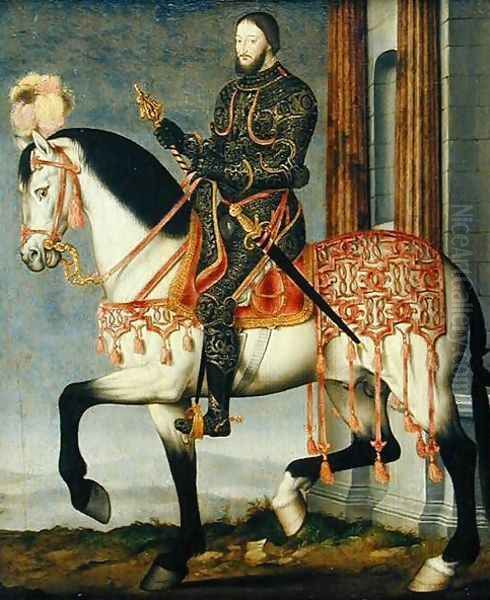Francis I of France (1494-1547) Oil Painting by (circle of) Clouet, Francois