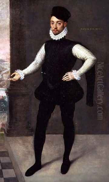 Portrait of a Young Man Oil Painting by (circle of) Clouet, Francois