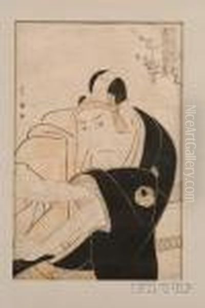 Kabuki Actor In Role Oil Painting by Gototei Kunisada