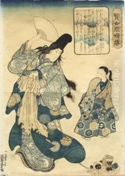 Each From The Series Kenjo Reppuden Oil Painting by Utagawa Kuniyoshi