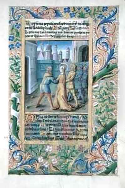 Judith being seized by the Assyrians Oil Painting by Jean Colombe