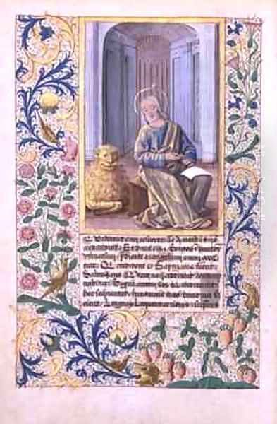 St Mark Oil Painting by Jean Colombe