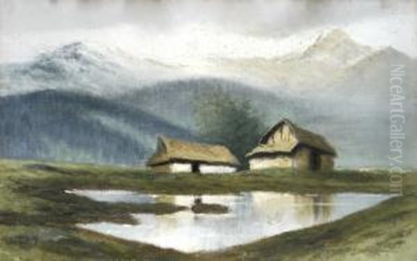 Toparti Taj Oil Painting by Jeno Kuszka