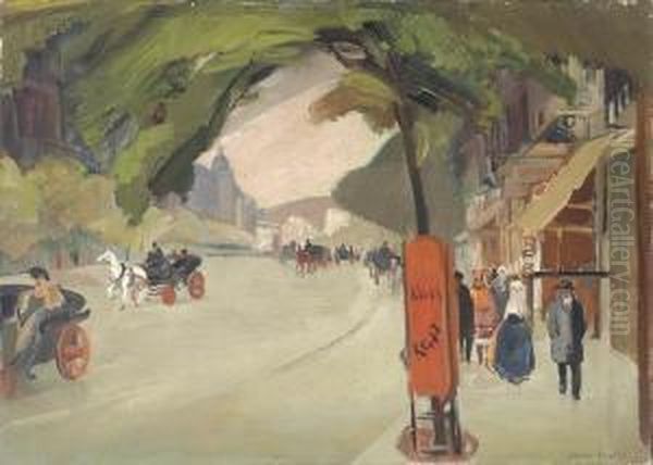 Memory Of Budapest Oil Painting by Harrie Kuyten