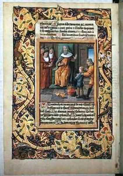 Joseph interpreting the dreams of Pharaoh Oil Painting by Jean Colombe