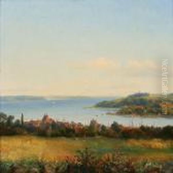 View From Skive Beach Oil Painting by Vilhelm Kyhn